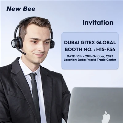 Nové Bee předvádí nejnovější náhlavní soupravy na dubajském GITEX Global 2023