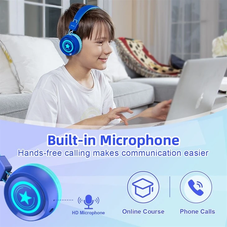 RGB Wireless Headphones For Kids