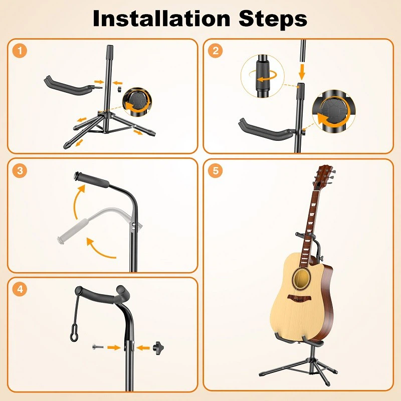Folding Metal Guitar Stand